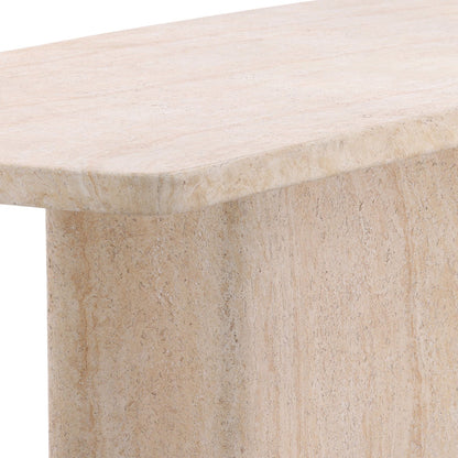 Faux Travertine Lightweight Concrete Table 88.5 in Wide