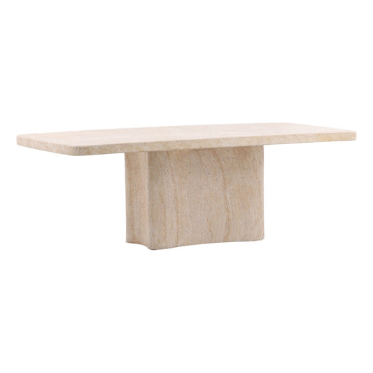 Faux Travertine Lightweight Concrete Table 88.5 in Wide