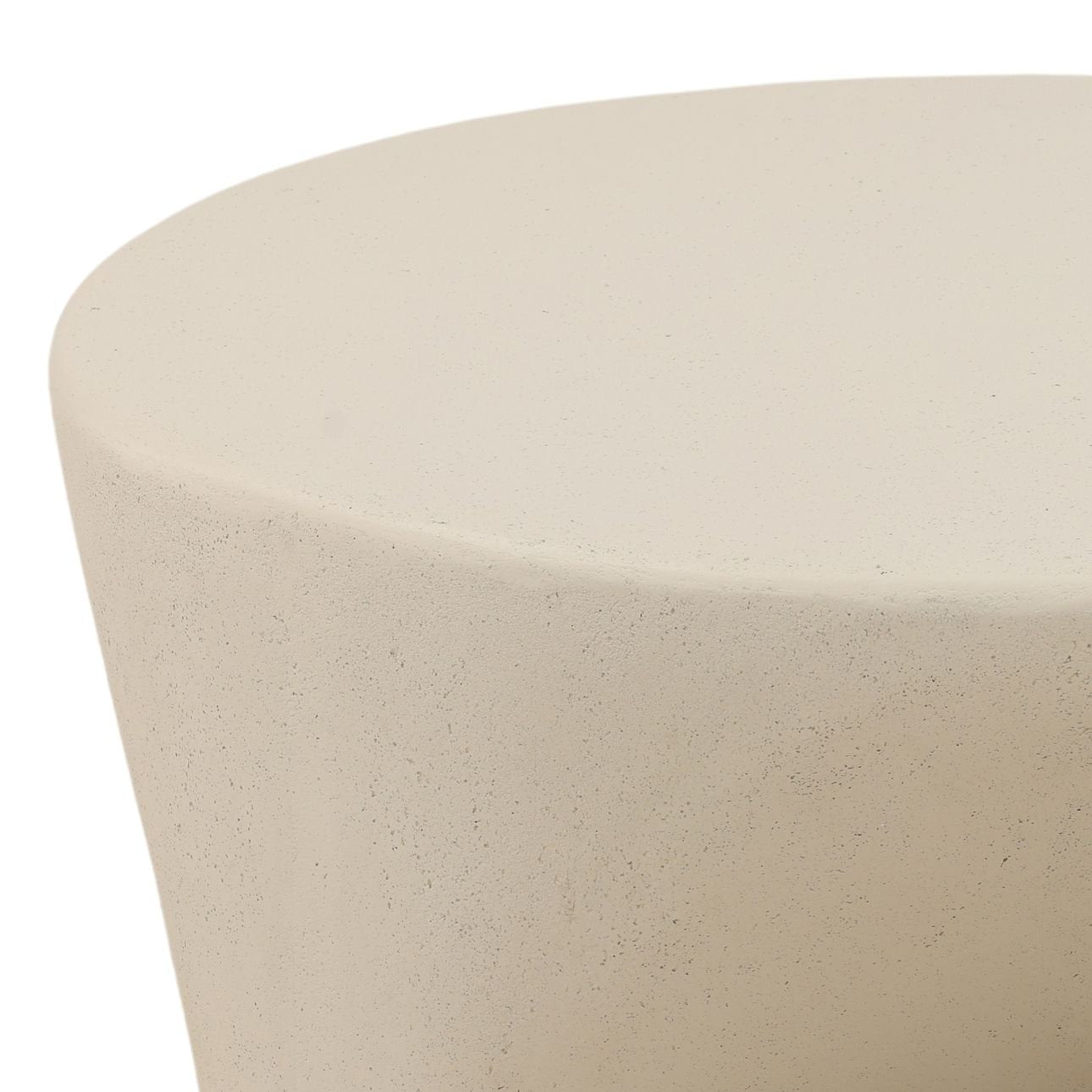 Ivory Lightweight Concrete Table 35.5 in Wide