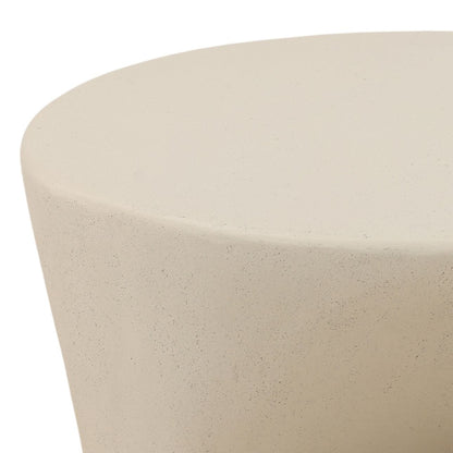 Ivory Lightweight Concrete Table 35.5 in Wide