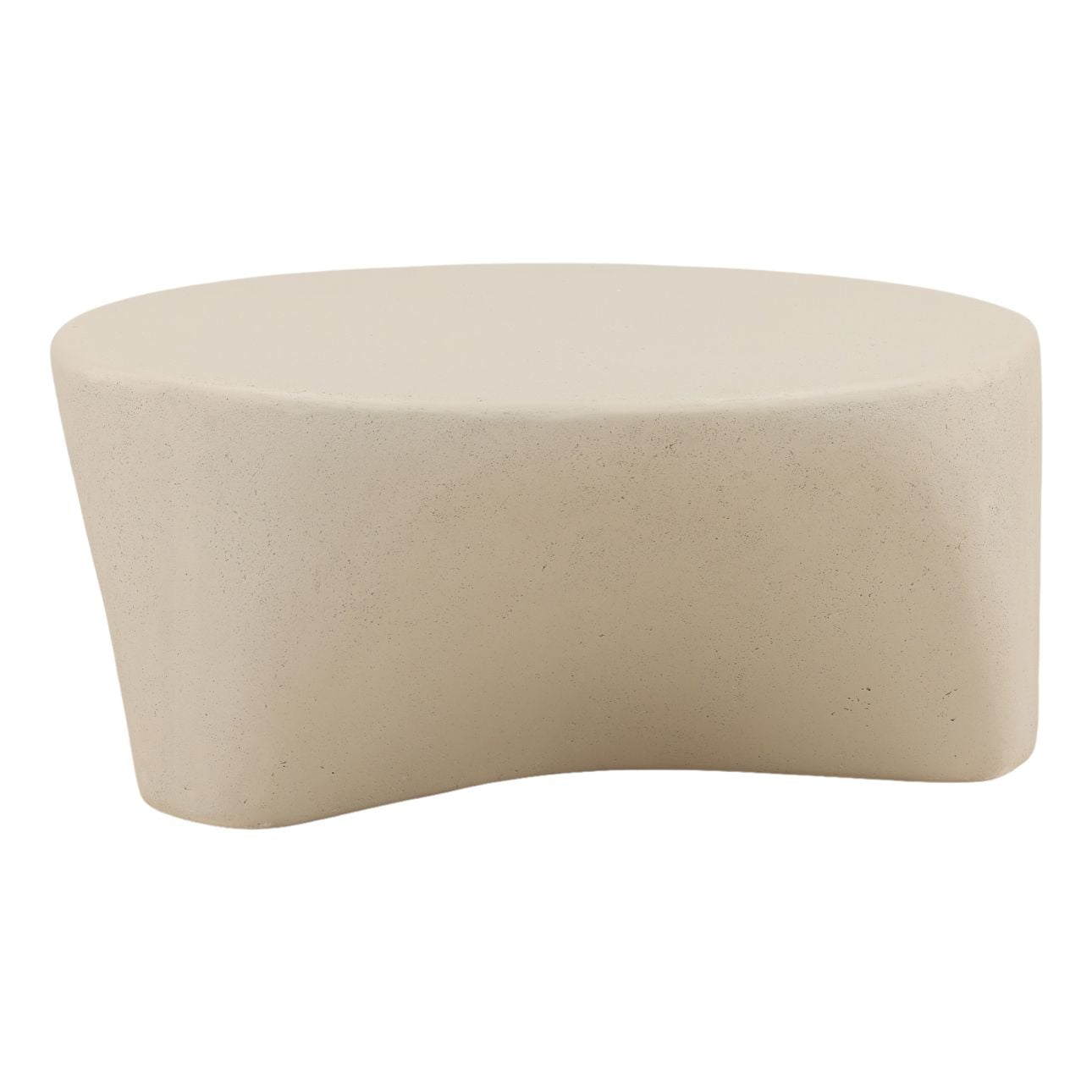 Ivory Lightweight Concrete Table 35.5 in Wide