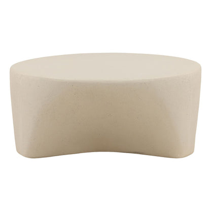Ivory Lightweight Concrete Table 35.5 in Wide