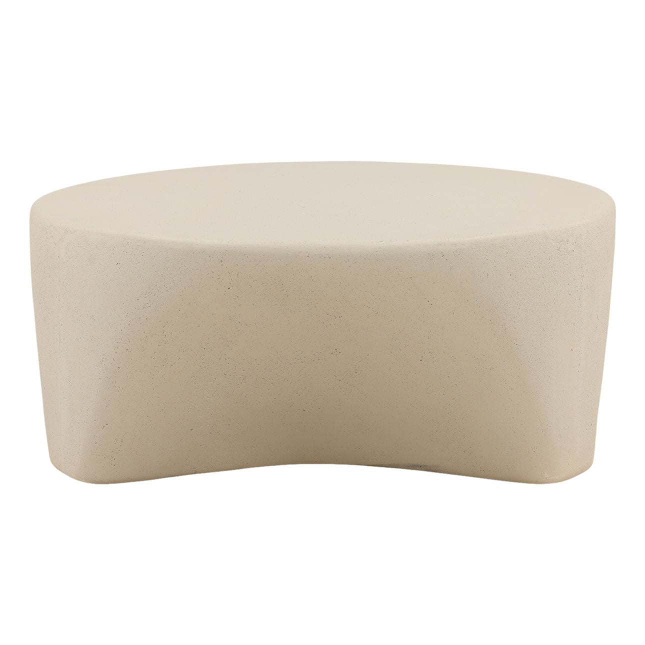 Ivory Lightweight Concrete Table 35.5 in Wide