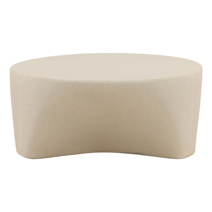 Ivory Lightweight Concrete Table 35.5 in Wide