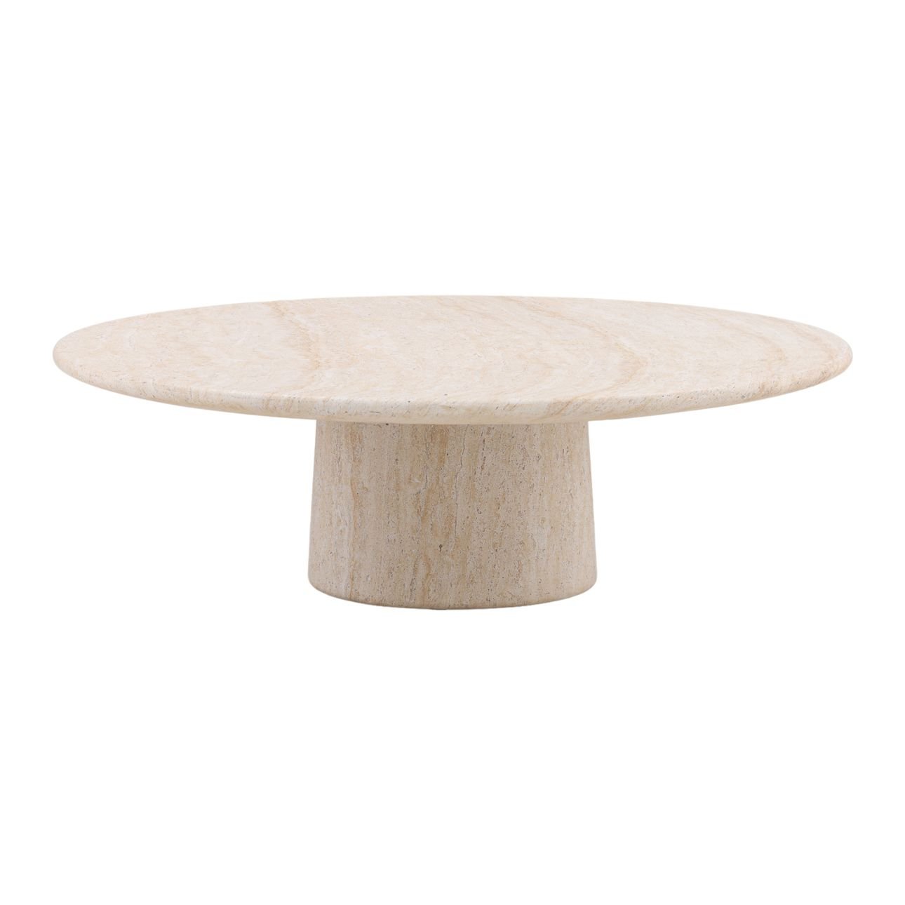 Faux Travertine Lightweight Concrete Table 43.5 in Wide