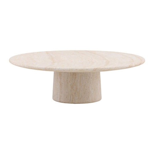 Faux Travertine Lightweight Concrete Table 43.5 in Wide