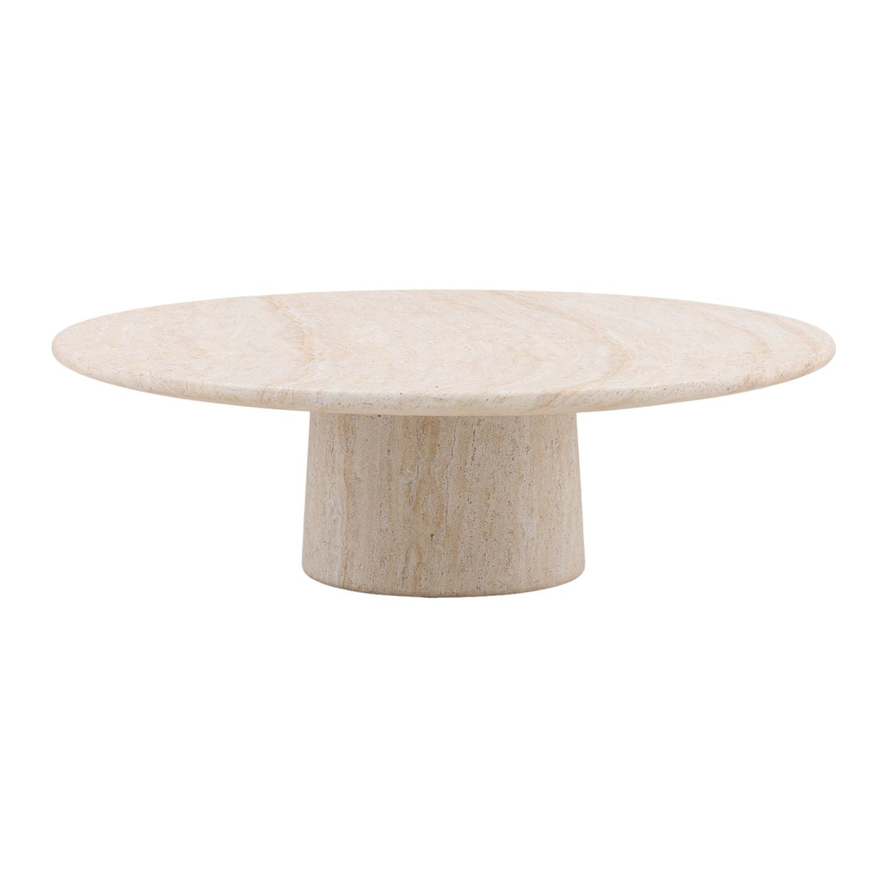 Faux Travertine Lightweight Concrete Table 43.5 in Wide