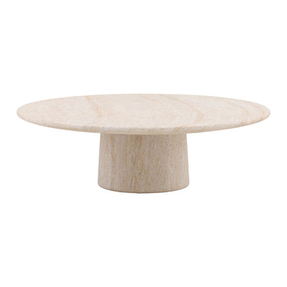 Faux Travertine Lightweight Concrete Table 43.5 in Wide