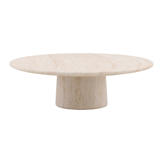 Faux Travertine Lightweight Concrete Table 43.5 in Wide