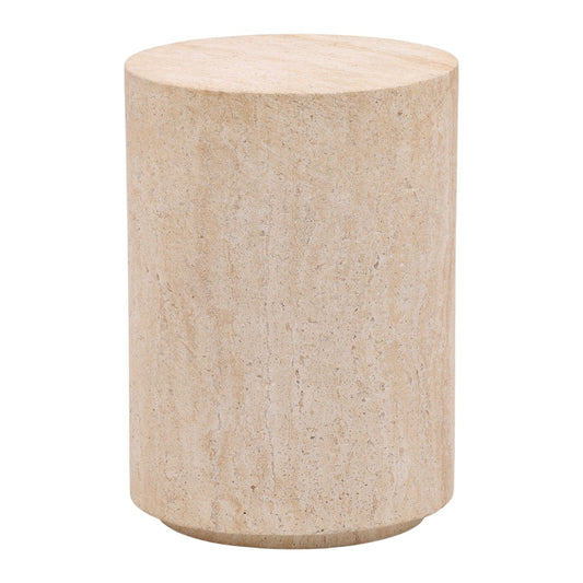 Faux Travertine Lightweight Concrete Table 14 in Wide