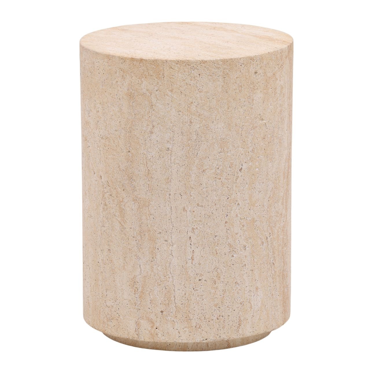 Faux Travertine Lightweight Concrete Table 14 in Wide