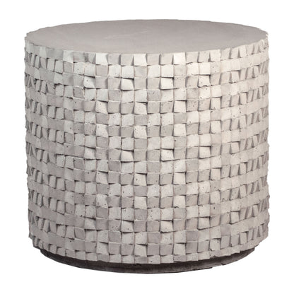 Light Grey Sealed Concrete Fiberglass Reinforced Concrete Table 22 in Wide