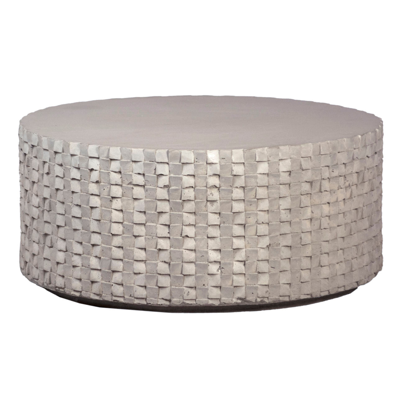 Light Grey Sealed Concrete Fiberglass Reinforced Concrete Table 35 in Wide