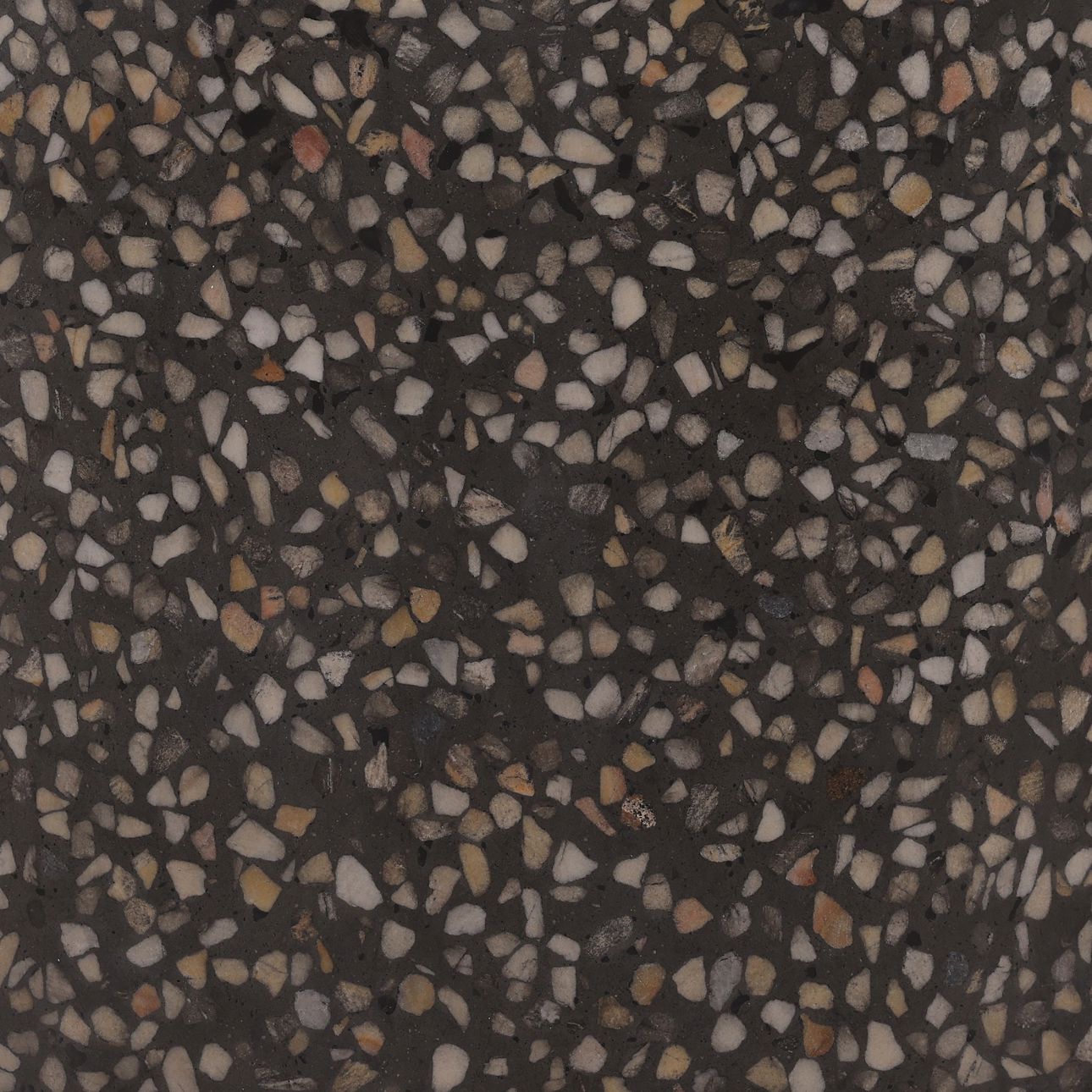 Black Concrete Terrazzo Table 19.5 in Wide