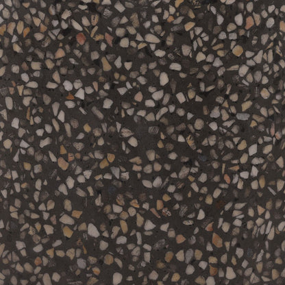 Black Concrete Terrazzo Table 19.5 in Wide