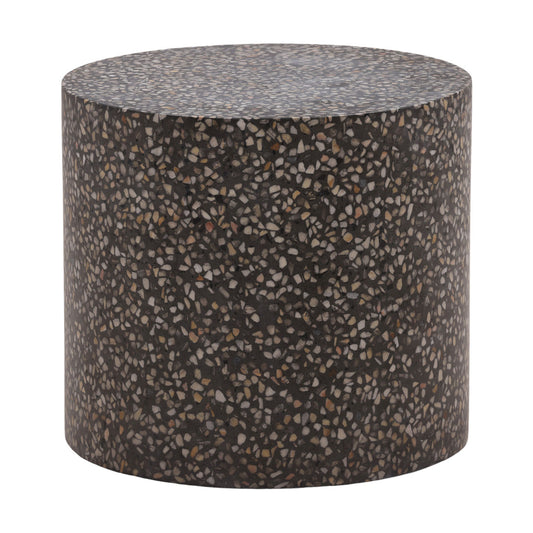 Black Concrete Terrazzo Table 19.5 in Wide