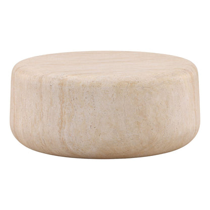 Faux Travertine Lightweight Concrete Table 35.5 in Wide