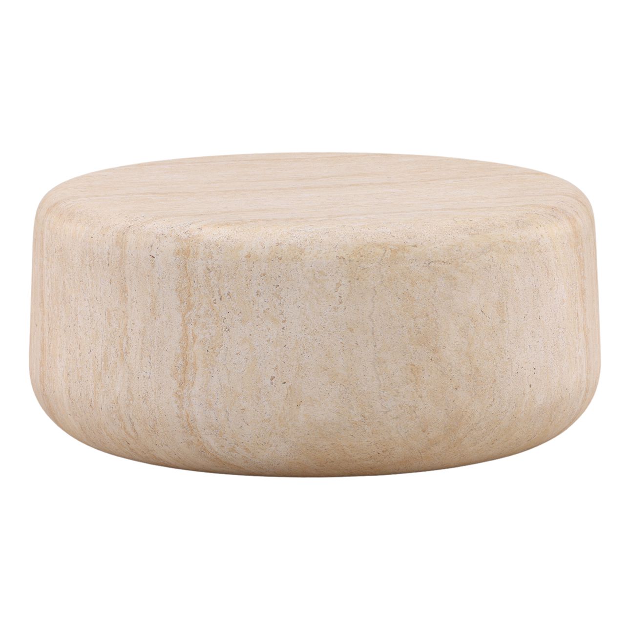 Faux Travertine Lightweight Concrete Table 35.5 in Wide
