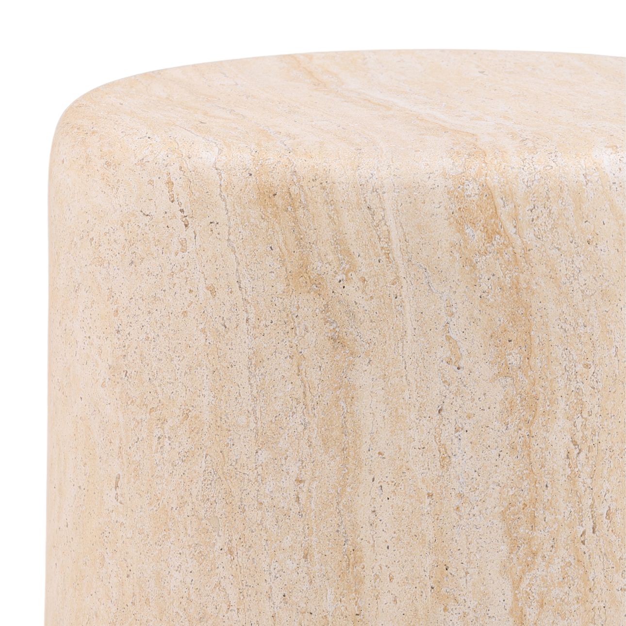 Faux Travertine Lightweight Concrete Table 18 in Wide