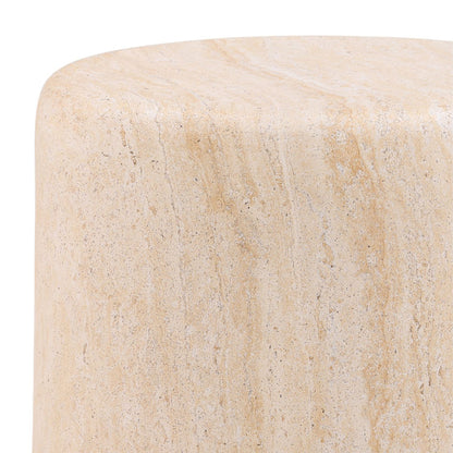 Faux Travertine Lightweight Concrete Table 18 in Wide