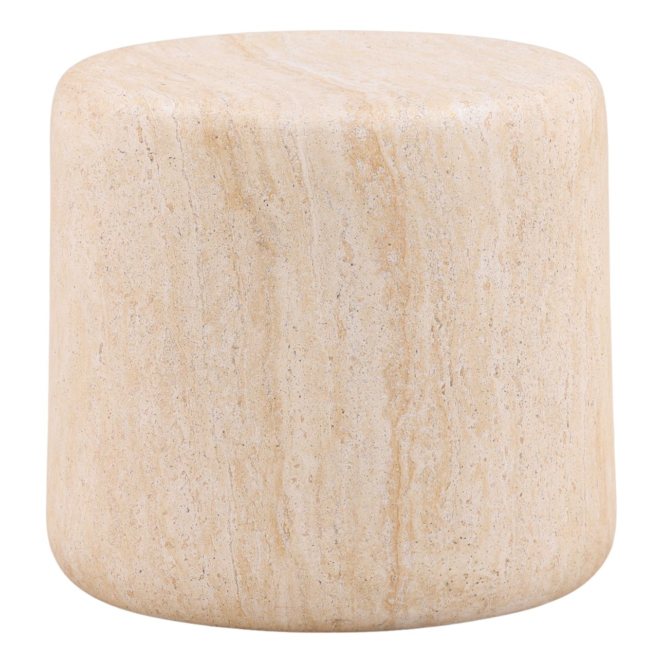 Faux Travertine Lightweight Concrete Table 18 in Wide