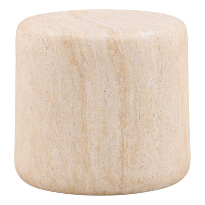 Faux Travertine Lightweight Concrete Table 18 in Wide