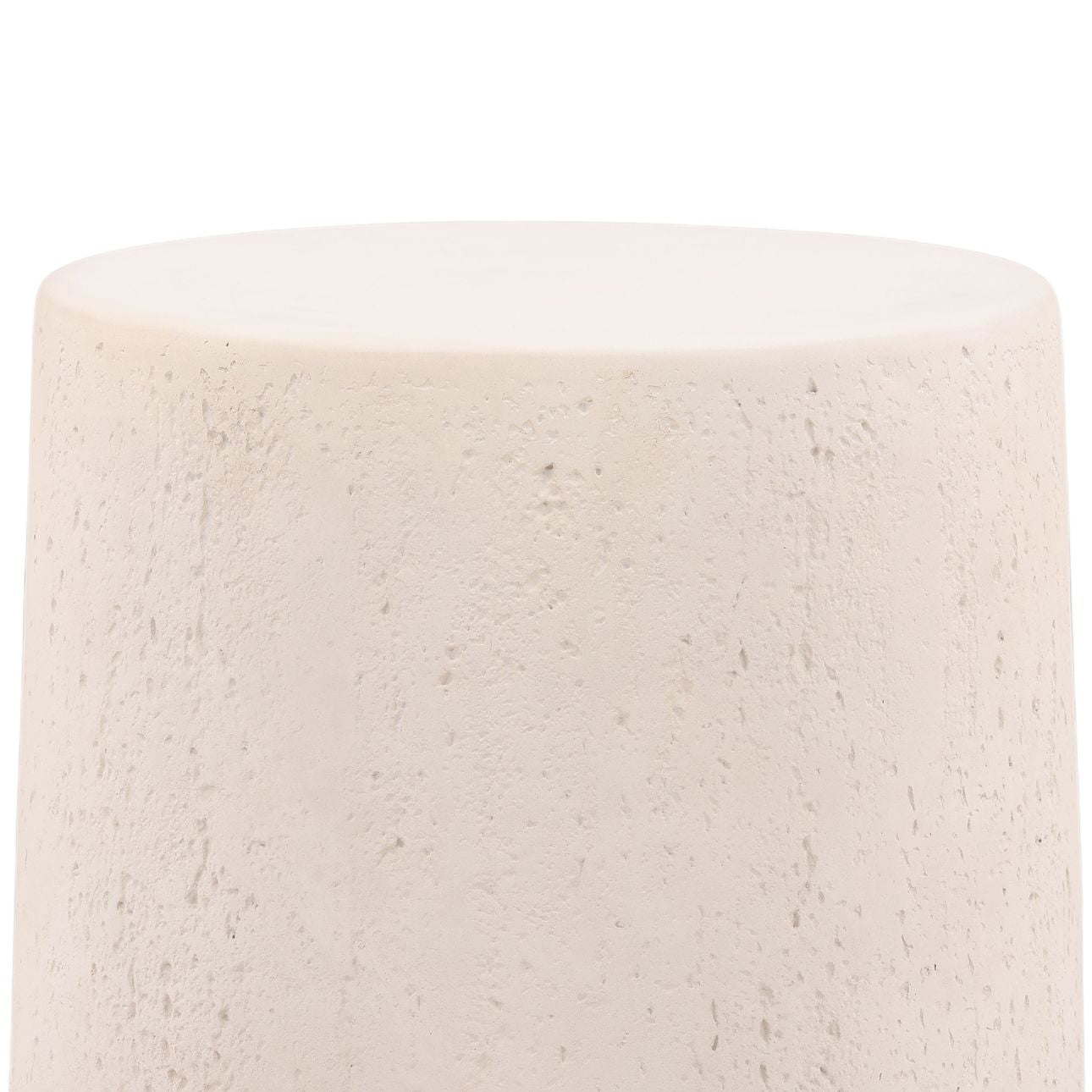 Ivory Concrete Table 18 in Wide