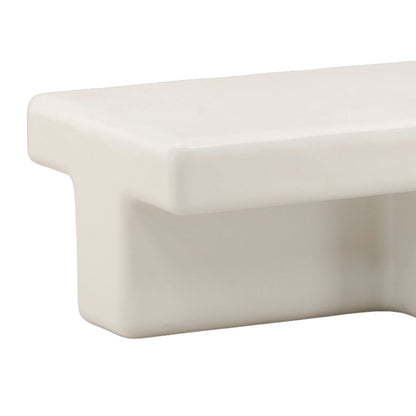 White Concrete Table 48 in Wide