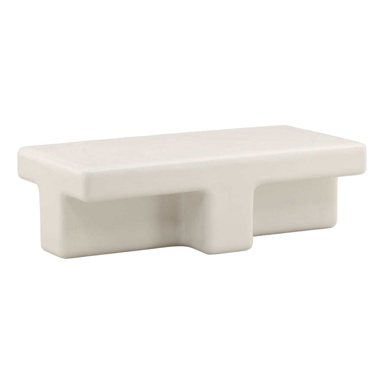 White Concrete Table 48 in Wide