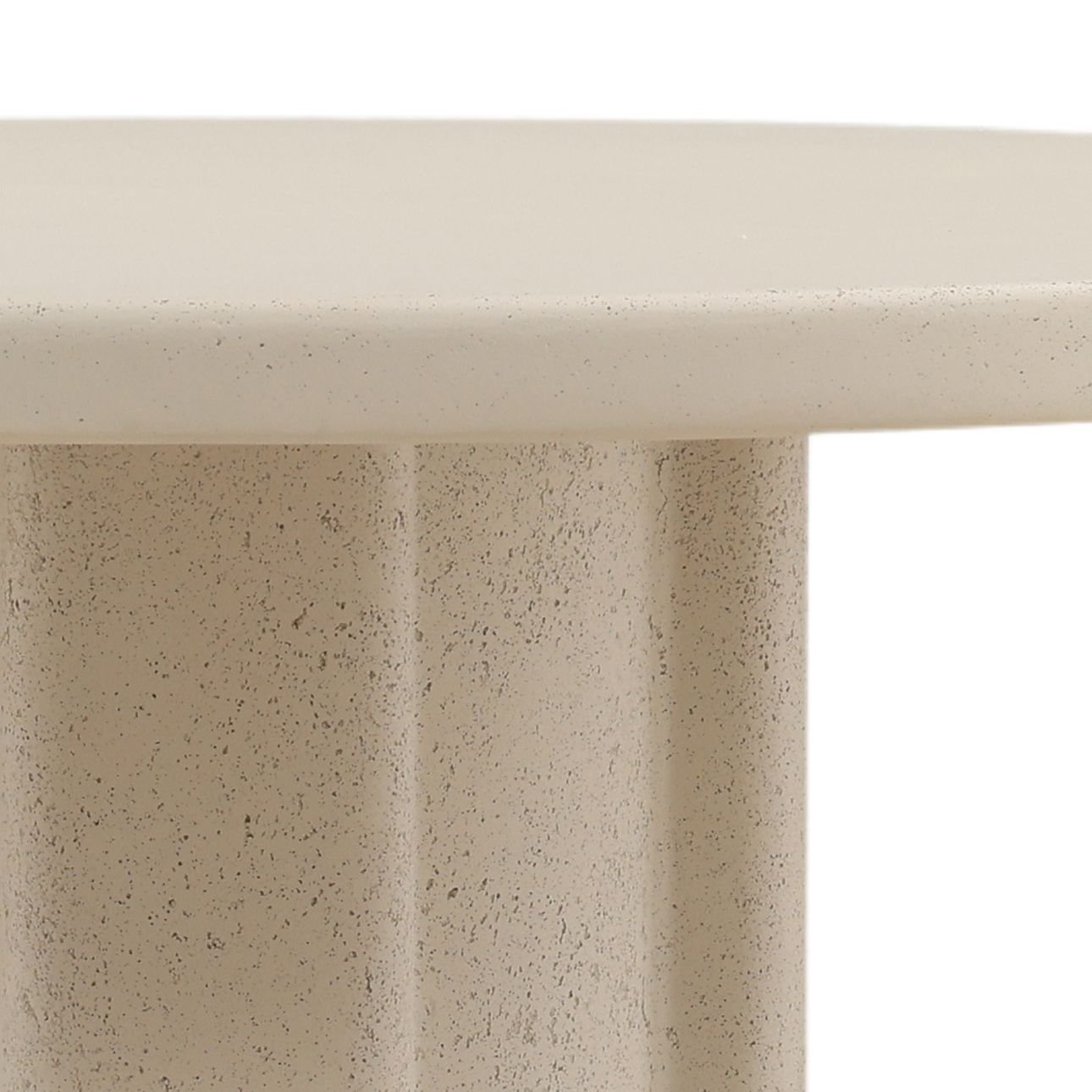 Ivory Lightweight Concrete Table 48 in Wide
