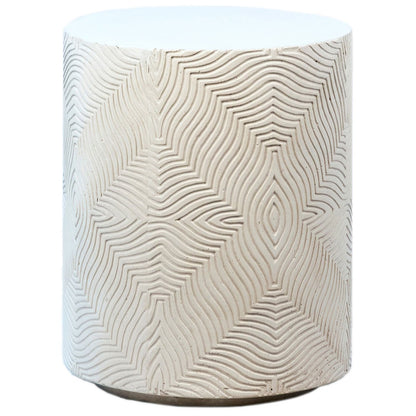 White Finish Concrete Table 14 in Wide