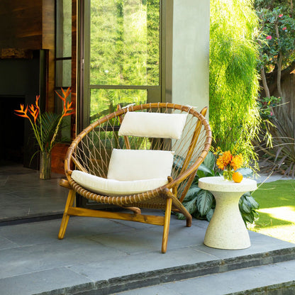 Off White Terrazzo Terrazzo Table 16 in Wide