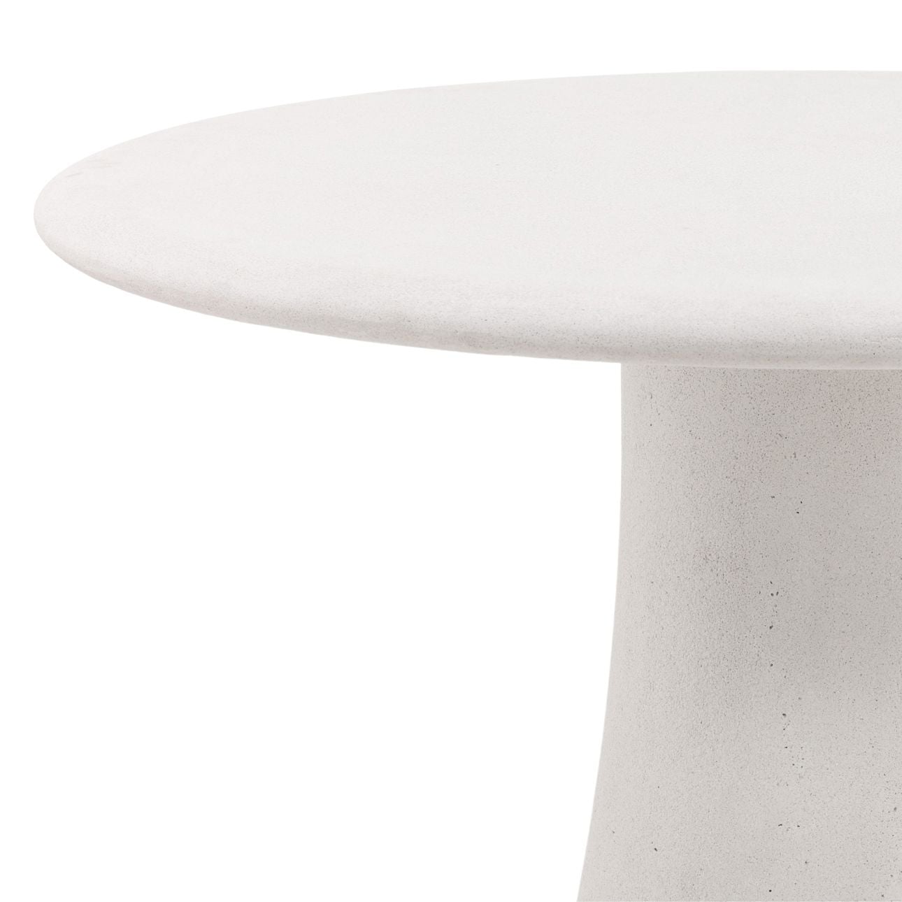 White Lightweight Concrete Table 48 in Wide