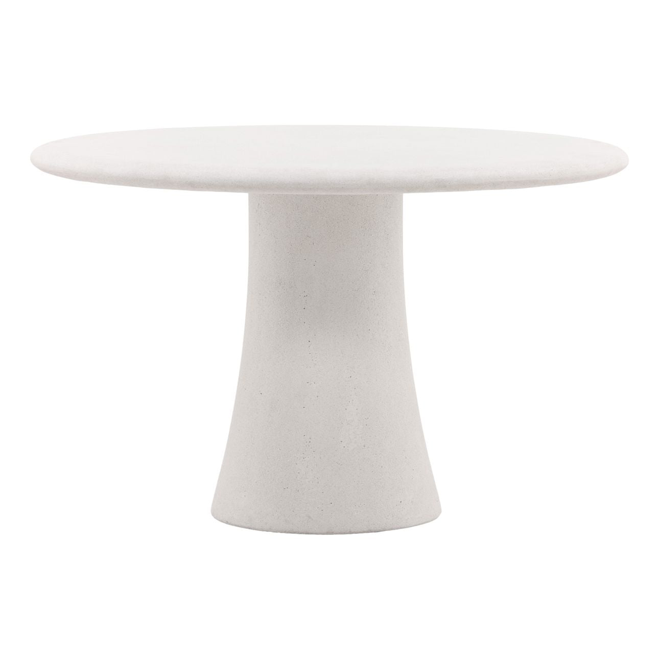 White Lightweight Concrete Table 48 in Wide
