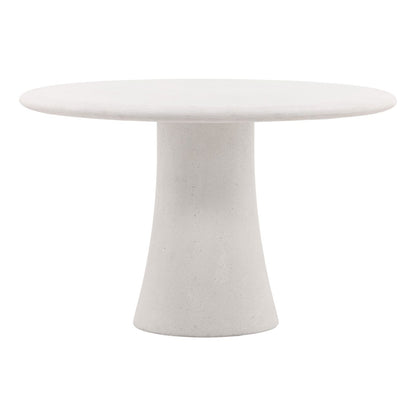 White Lightweight Concrete Table 48 in Wide