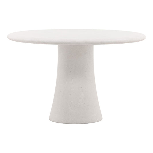 White Lightweight Concrete Table 48 in Wide