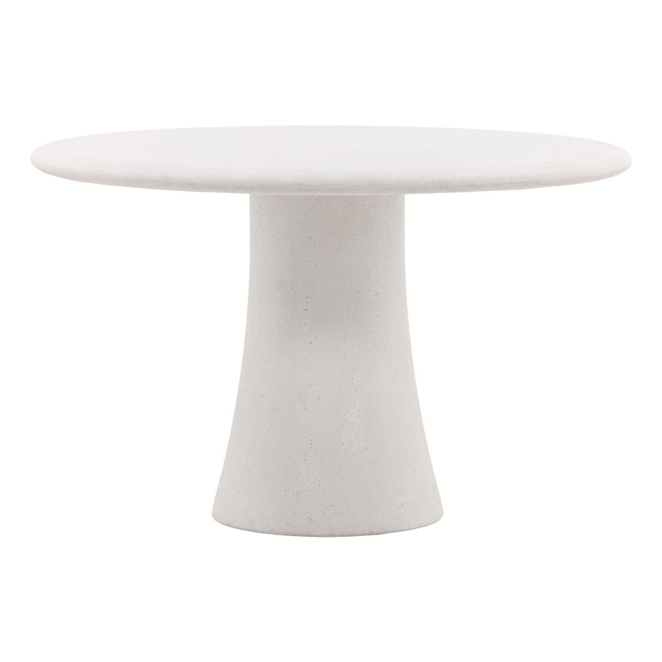 White Lightweight Concrete Table 48 in Wide