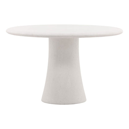 White Lightweight Concrete Table 48 in Wide