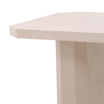 Ivory Lightweight Concrete Table 102.5 in Wide