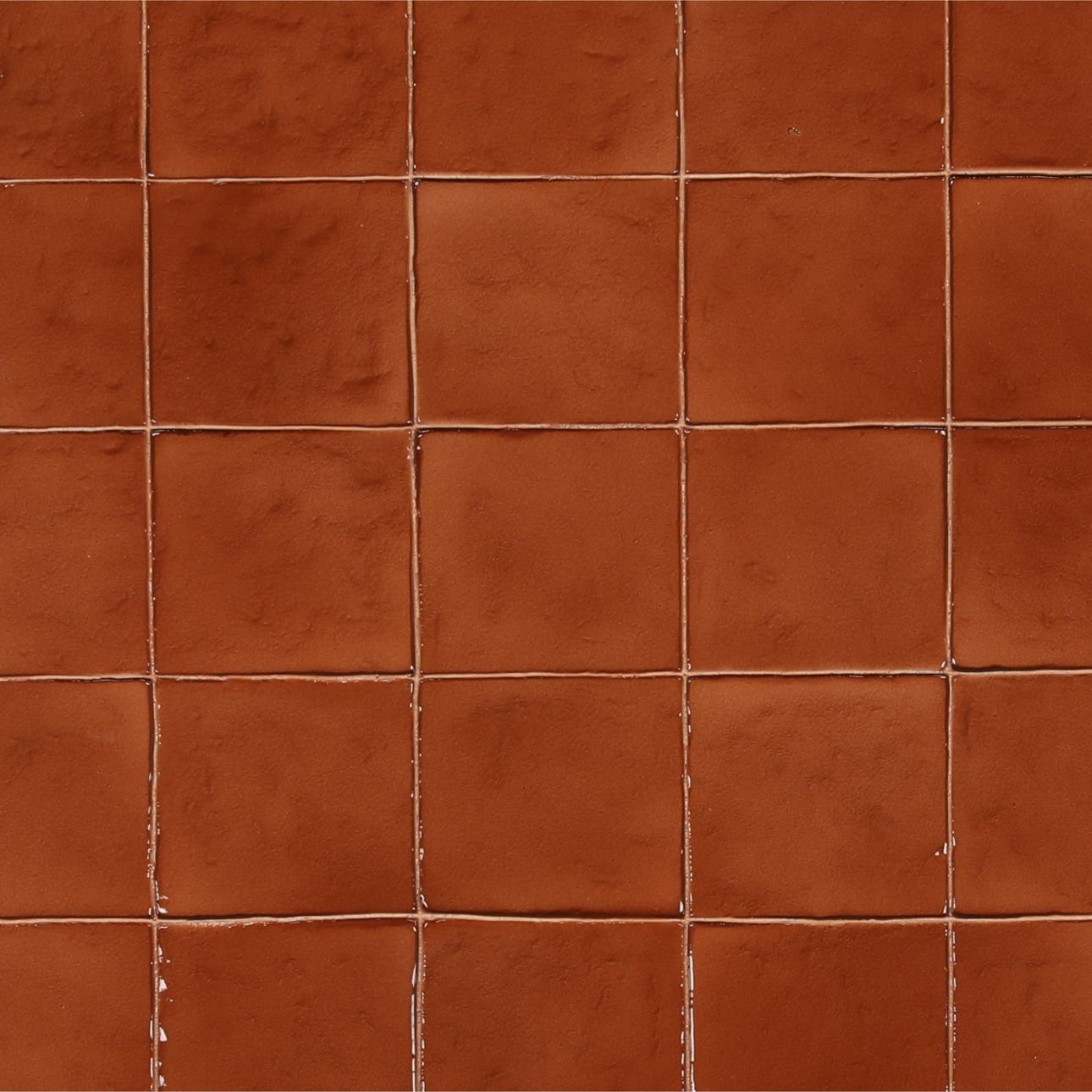 Glossy Rust Lightweight Concrete Faux Tile Table 48 in Wide