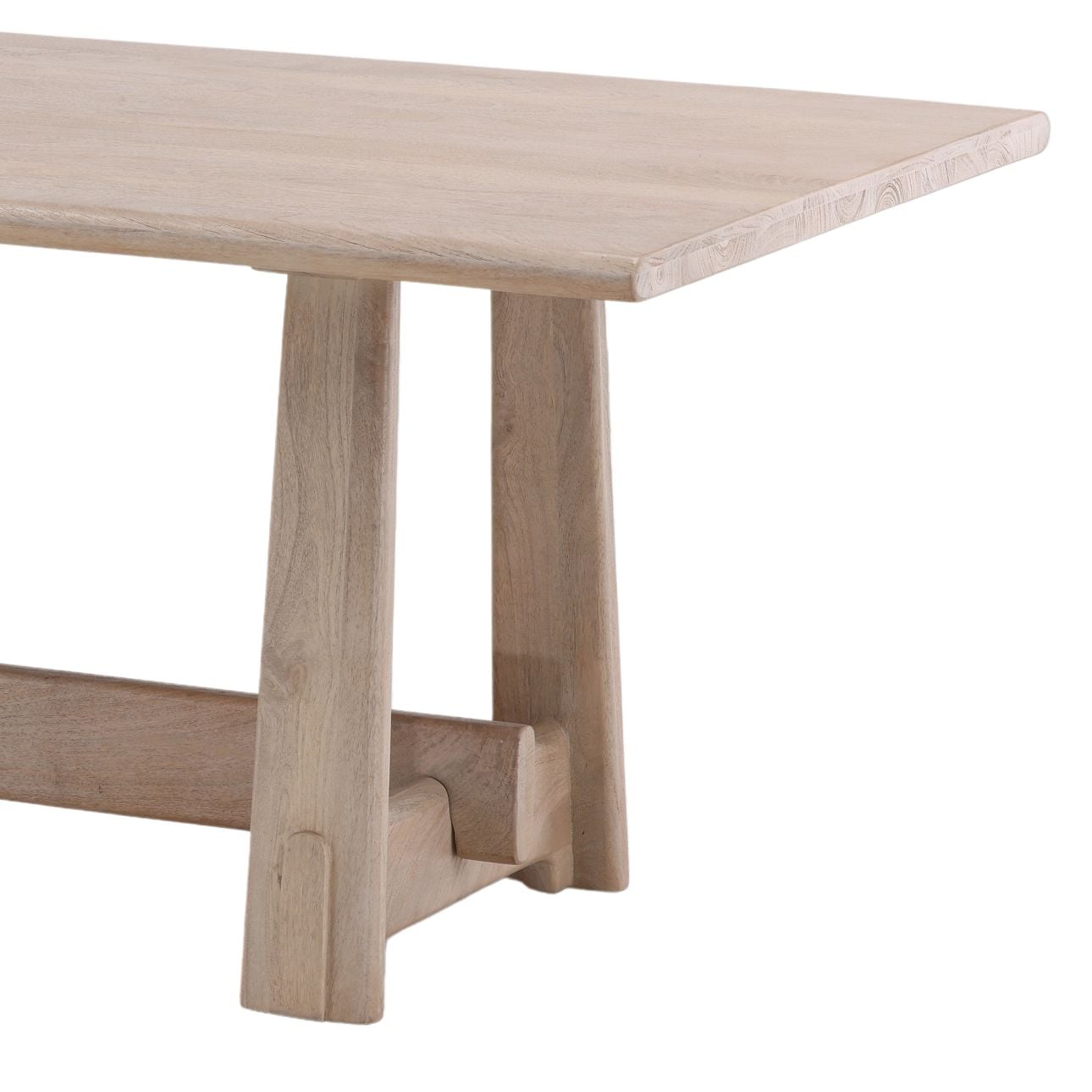 Light Natural Mango Wood Table 92 in Wide