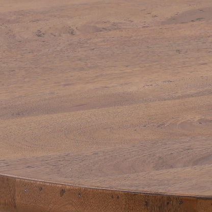 Brown Mango Wood and Steel Table 48 in Wide