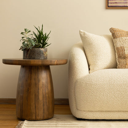 Natural Mango Wood Table 24 in Wide
