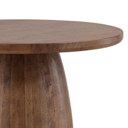 Natural Mango Wood and Steel Table 36 in Wide