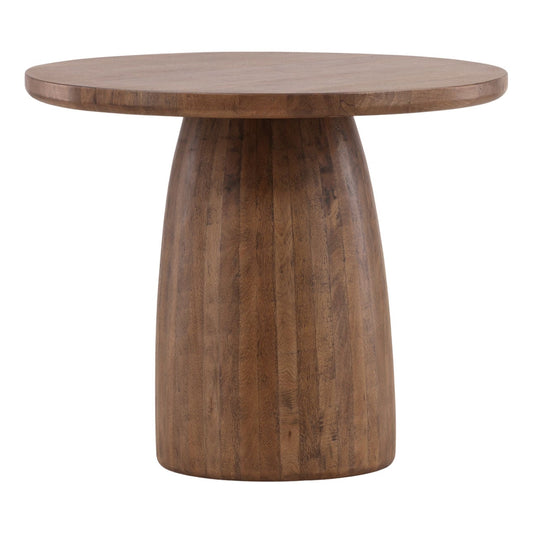 Natural Mango Wood and Steel Table 36 in Wide