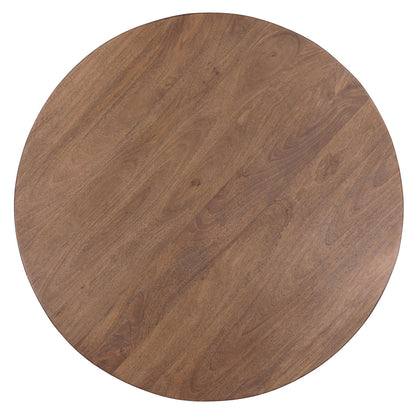 Natural Mango Wood and Steel Table 36 in Wide