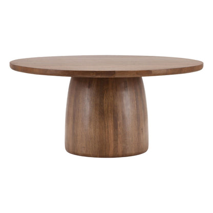 Natural Mango Wood and Steel Table 64 in Wide