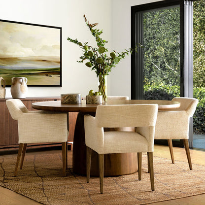Natural Mango Wood and Steel Table 64 in Wide