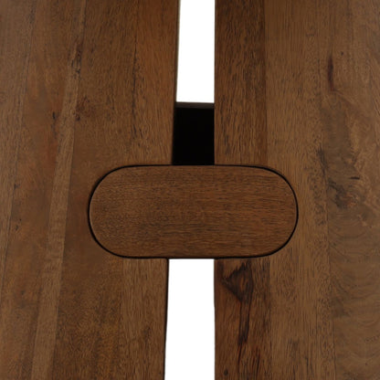 Natural Mango Wood and Steel Table 60 in Wide