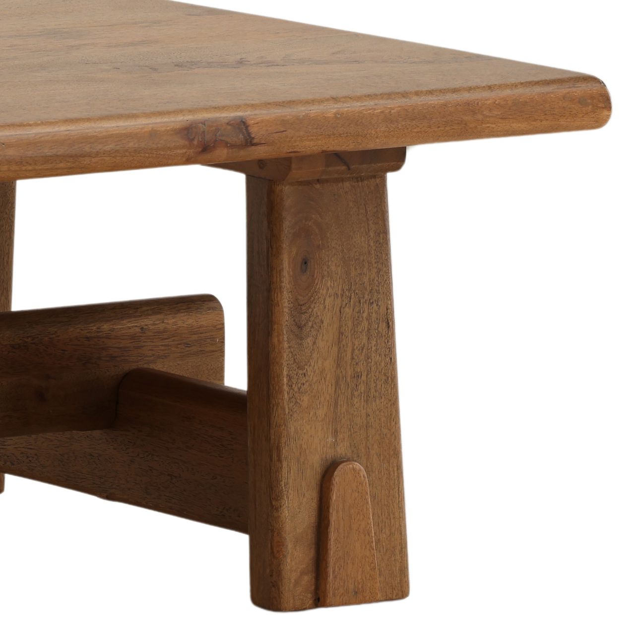 Natural Mango Wood and Steel Table 56 in Wide